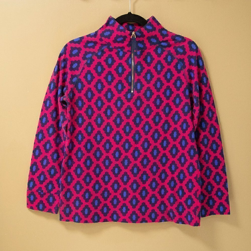𝅺3 fpr $10 Mud Pie Poppy Monogram Quarter Zip Pullover